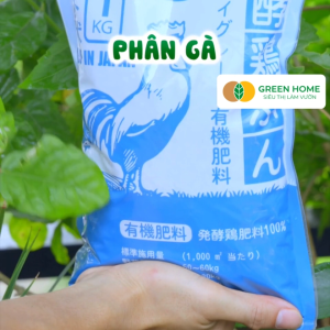 Phân Gà Greenhome AKIFARM Sfarm Bao 1kg Nhập Khẩu Nhật Viên Nén Hữu Cơ Sinh Học Bón Rau Sạch Cây Ăn Quả Hoa Hồng