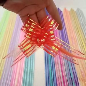 Nijito - 10Pcs Handmade Pull Bow Ribbon Flower Ball Birthday Wedding Car Party Gift Wrap Packing DIY Reben Tarik Bunga
