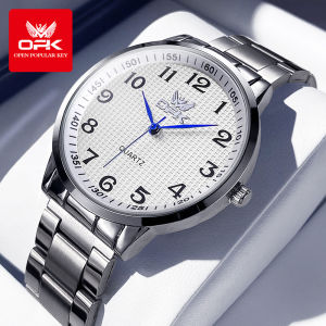 OLEVS | OPK 6008 Golden Stainless steel Mens Watches Roman Scale Checkered Dial Design Watch Man