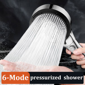 6 Modes Booster Shower Head Multifunctional Adjustable Filter Dechlorination Household Bathroom Large Water Volume Shower Set
