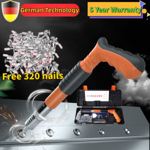 【Free 320 Nails 】Mini Steel Nail Gun Power Tool Cordless Tufting Gun Rivet Gun Tool Ceiling Artifact Concrete Wall Fastening Nail Punch Gun