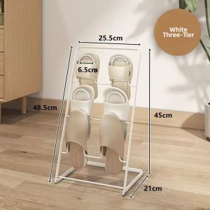 Space Saving Multi-layer Iron Slippers Rack