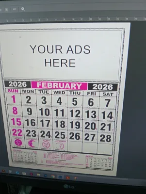 Commercial Calendars!!!!!Sizes: 17x22 and 22x34 12 pages!!!