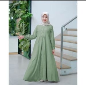 GAMIS REMAJA ANAK TANGGUNG TERBARU ALIKA DRESS UNTUK USIA 10-11-12-13-14-15 TAHUN BAHAN CRNKLE