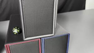 Card Deck Box with Dice Tray 4 in 1 Card Deck Case Holds 510+ Unsleeved Cards Magnetic Closure PU Leather Card