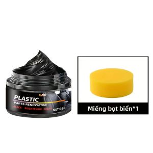 Sáp Phủ Bóng Và Phục Hồi Nhựa Đa Năng Màu Đen Cho Nội Thất Ô Tô - Tăng Cường Độ Bóng Bảo Vệ Bảng Điều Khiển Cửa Xe Ghế Ngồi & Lốp Xe