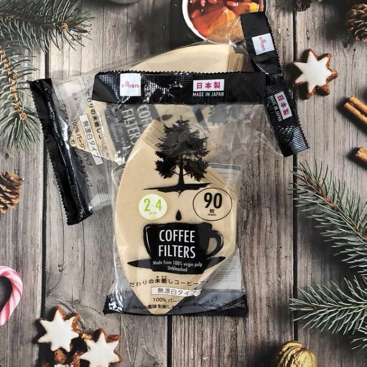 Daiso Coffee Filter Paper Unbleached 90sheets Coffee Paper Made in