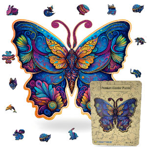 Crafthub Galaxy Butterfly - Love with Nature Creatures Portrait Display | Thicker and high quality jigsaw puzzle board games