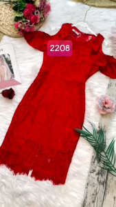 MYDU SHOP | MS 2208 – ĐẦM REN VAI HỞ TAY BÈO NỮ TÍNH CUỐN HÚT