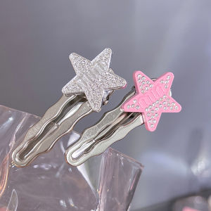 Yienpon Hair Clip with Super Glitter - Ins Hair Clip Super Glitter - ตัวอักษรดาวชนหัวเข็มขัดแสงหรูหราให้ดาว ราคาวันถัดไป