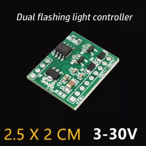 LED Warning Light Strobe Light Fully Automatic Dual Flash Controller LED Burst Light PCB Circuit Board 12V Controller 5V