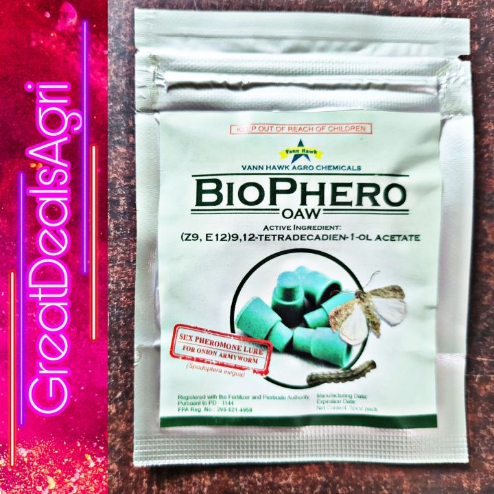 BIOPHERO OAW SEX PHEROMONE LURE FOR ONION ARMYWORM (5 PCS PER PACK) BY VANN HAWK