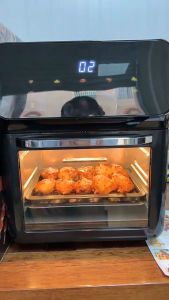 16L Air Fryer Oven Inverter With Touch LED Screen Visual Window Series Support Timer Temperature Control Smart Electric Fryer Large Capacity Multifunction Smoke-free No Oil Fume Household for Kitchen