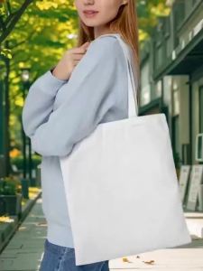 Sanrio | 1PC My Melody Hugging Plush with Hearts Canvas Tote Eco-friendly Reusable Shoulder Bag