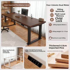 SUMUYUAN | Electric Adjustable Height Desk Wooden Dual Motor