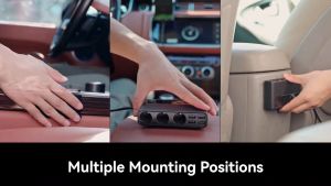 Joyroom JR-CL06 210W 9 in 1 Multi Port Car Charger Adapter 3 Sockets Cigarette Lighter Splitter + 6 USB ports PD + QC3.0