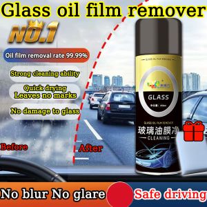 👍10 years of oil film in one spray🔥FantasticXml Car windscreen glass oil film remover 450ml Strong Decontamination Oil film removal rate 99.99% safer when driving in the rain玻璃油膜去除剂