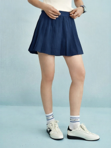 Champion | Minimalist Pure Color Pleated Skirt