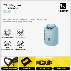 HIKEMAN | Túi Đựng Nhẹ Chống Thấm Nước Phân Cách Ẩm Khô
