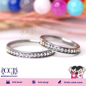 [GRATIS CETAK NAMA] Cincin Couple Titanium Anti Karat M19 | Cincin Pasangan | Cincin Hadiah | Cincin Lamaran | Cincin Tunangan | Aksesoris Pria Wanita