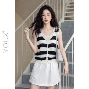 Sleeveless Layered Loose Summer T-shirt