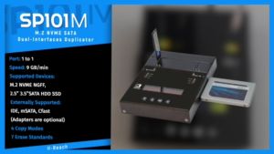 UReach SP101M 1 to 1 M.2 NVME SATA HDD SSD Duplicator & Data Eraser Clone NVMe SSD 2.5 3.5 Hard Disk