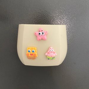 เคสใส่ของรูปการ์ตูนน่ารักดูดซับแม่เหล็ก กระดาษทรายสำหรับหน้าต่างครัวไม่ต้องเจาะ กระดาษทรายสำหรับเก็บของ