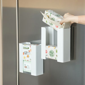 กล่องกระดาษซับซ้อนโลหะดูดซับแม่เหล็กสำหรับครัว ชั้นวางกระดาษชุบสติกเกอร์ กระดาษชุบสติกเกอร์ ฟิล์มกันเปียก ชั้นวางของสำหรับติดผนัง