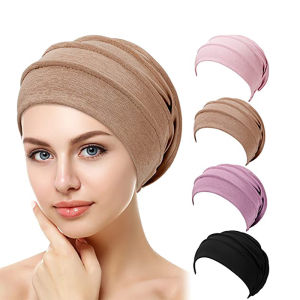Women Slouch Beanie Chemo Cap Solid Color Bonnet Inner Hijabs Cap Muslim Head Wraps Femme Wrap Head Elastic Turban Hat