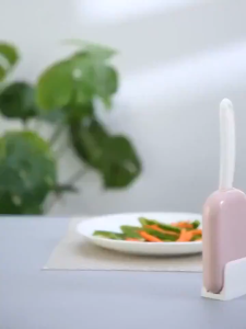 Centong Nasi Ajaib Sendok Nasi Plastik Dengan Penutup Otomatis Holder