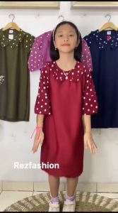 DRESS TURUN NAIK MOTIF TEROMPET l TURUN NAIK TEROMPET