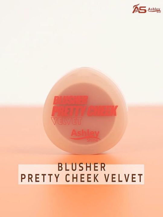 Ashley Shine Blusher Pretty Cheek Velvet  Waterproof Natural Blusher Hightlight  Multiple Uses Blush on Cheek  with Brush AS9092