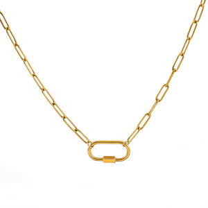 1pc Stainless Steel Semi-finished Frame Charm Chain & Adjustable Extension Chain Lobster Clasp for DIY Necklaces Jewelry Making