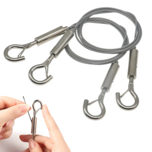 Móc Dây Thép Không Gỉ Tự Động Có Thể Điều Chỉnh Cho Hệ Thống Treo Dây Phơi Quần Áo Và Hình Ảnh