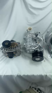 ปั๊มลมสำหรับติดตั้งบนรถส่งกุ้งเป็นและปลาเป็นต่อกับเครื่องยนต์หรือ มอเตอร์