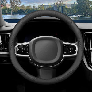พวงมาลัยรถยนต์หนังหุ้มพวงมาลัยแบบหุ้ม38ซม.ฝาครอบที่จับหุ้มพวงมาลัยแบบครอบทั่วไปสำหรับ KIA EV6 GT Sportage Rio K5 Picanto Cerato Seltos Optima Carnival Sorento