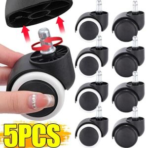 5/1 cái bánh xe Ghế phổ quát bánh xe phổ quát câm 2inch Con lăn xoay vận chuyển đồ nội thất bánh xe thay thế con lăn bánh xe cao su phụ kiện ngũ kim