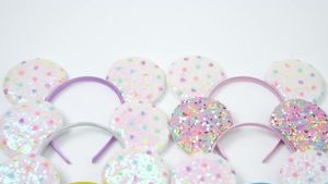 Disney | Fashion Disney Hairband Shining Mickey Minnie Mouse Ear Headband For Daily Party Wear Cute Parent Child Girls DIY Hair Accessory