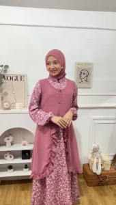 Desain ELSA untuk Anak: Gamis Anak Set + Jilbab 3in1