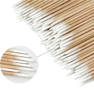 100-500pcs Disposable Ultra Small Cotton Swab Lint Free Micro Brushes Wood Cotton Buds Swab Eyelash Extension Glue Removing Tool