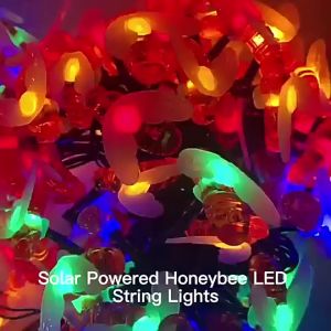 Finether Lampu Taman Lebah Solar Panel Outdoor Lamp Waterproof IP65 30 LED - BE306 - Warm White