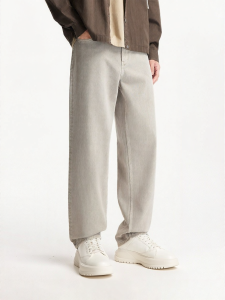 Jack Jones | Mens Cotton Colored American Cleanfit Style Kaki Gray Jeans