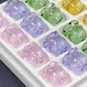 2/4pcs 17*16mm Glass Petal Flower Spacer Beads for DIY Handcrafted Wind Chimes Necklace Pendant Jewelry Making Craft Supplies