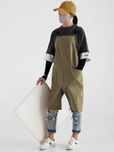 ผ้าพันคอผ้าแคนวาสกันน้ำสำหรับครัวร้านกาแฟร้านอาหาร ผู้หญิง ผ้าคลุมไหล่แบบสะพายไหล่ ผ้าไนลอน ผ้าฝ้ายผสม กางเกงขายาว ฤดูใบไม้ผลิ ฤดูร้อน ฤดูใบไม้ร่วง