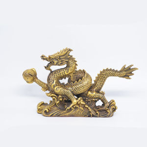 Brass Dragon Statues: Chinese Fengshui Ornaments for Home Office Decoration Gifts