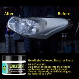 Car Headlight Restoration Polishing Restorer Paste 30g/100g Headlamp Repair Cleaning Oxidation Remover RG322