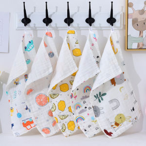 Pure Cotton Six-Layer Gauze Towel Newborn High Density Seersucker Children Towel Baby Washing Face Face Towel Saliva Towel Square Towel
