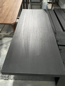 Carbonized Solid Wood Table Panel Black Big Board Elm Wood Dining Book Table Wabi-Sabi Style Island Counter Modern Minimalist