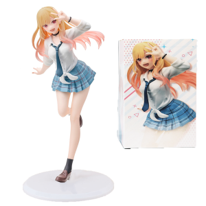 Bandai | Hot 18cm My Dress-Up Darling Kitagawa Marin Uniform Ver. Anime PVC Action Figure Collectible Model Desktop Decoration Gifts