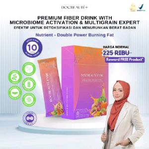 Docbeuate Fybe - Premium Fiber Drink  Microbiome Activation dan Multigrain Expert | Efektif untuk detoksifikasi dan menurunkan berat badan | Double Power Burning Fat Melancarkan Pencernaan Menurunkan Kolesterol Gula Darah Detox diet Minuman herbal